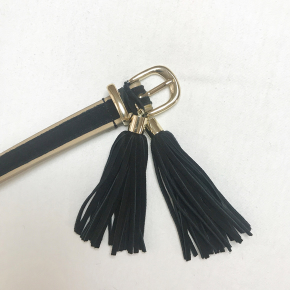 White House Black Market Suede Tassel Belt main image 5